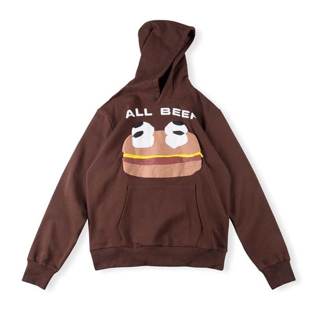CPFM.XYZ 3d Hamburger Hoodie Brown